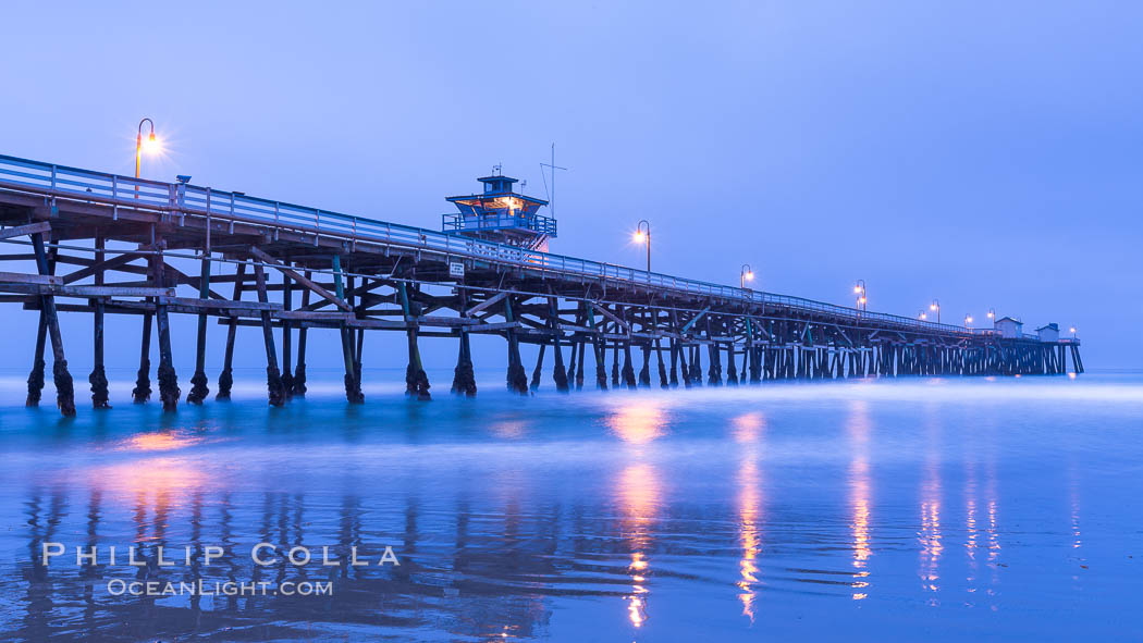 San Clemente Pier at dawn, San Clemente, California. USA, natural history stock photograph, photo id 28469