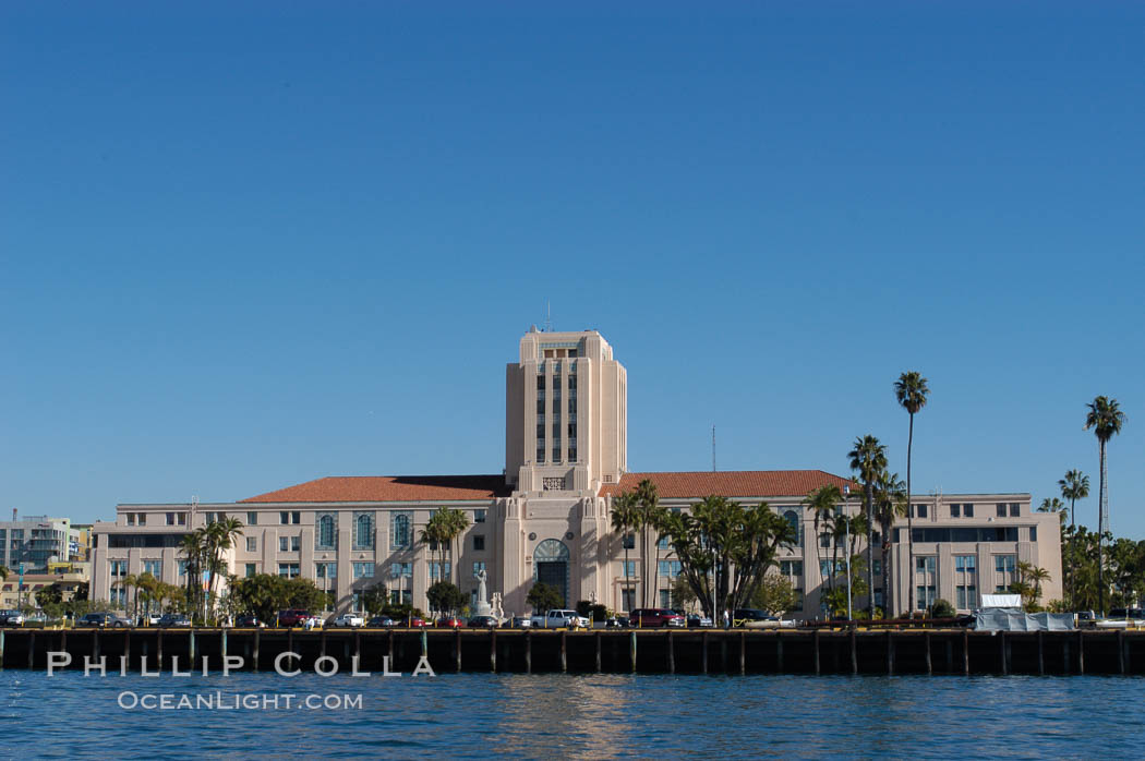 San Diego City and County Administration building, downtown San Diego. California, USA, natural history stock photograph, photo id 07622
