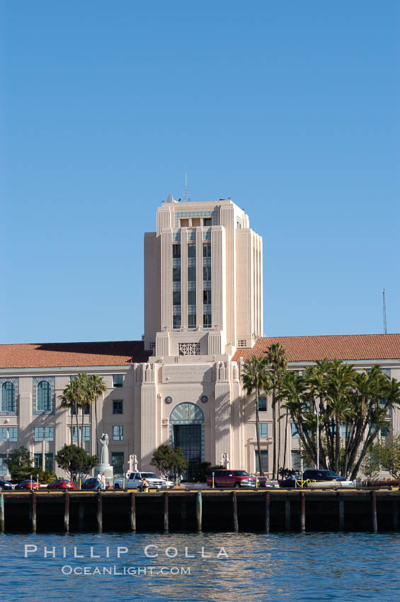 San Diego City and County Administration building, downtown San Diego. California, USA, natural history stock photograph, photo id 07621