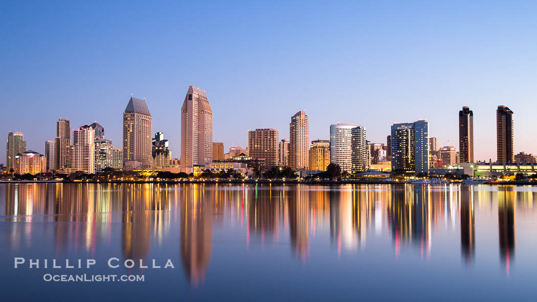 San Diego City Skyline at Sunrise., natural history stock photograph, photo id 28380