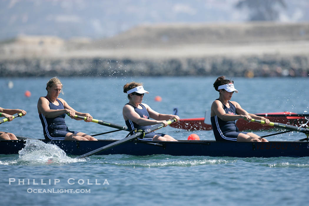 St. Mary's women race in the finals of the Women's Cal Cup final, 2007 San Diego Crew Classic., natural history stock photograph, photo id 18669