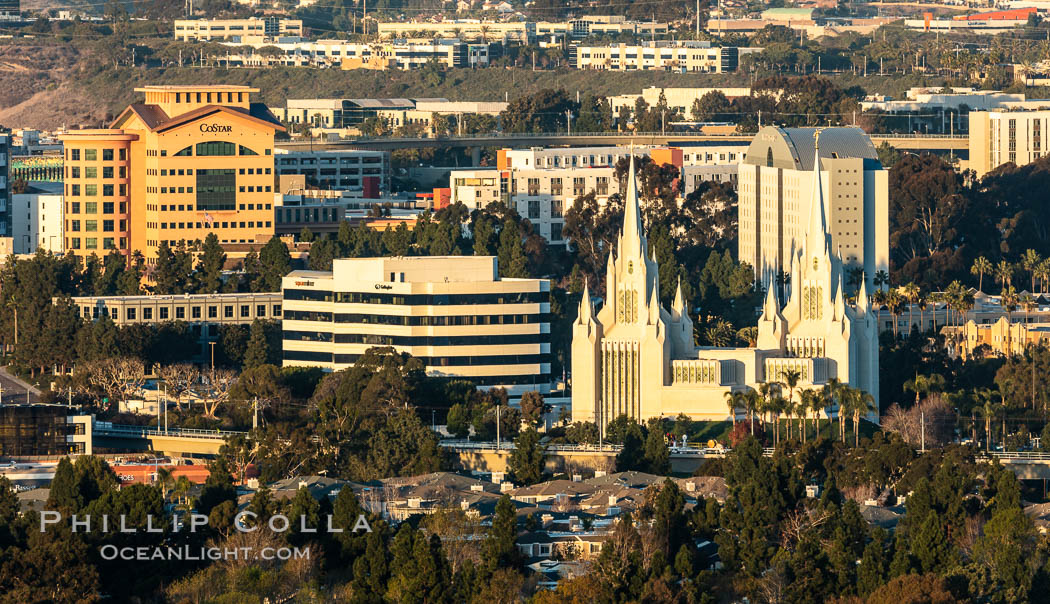 San Diego Mormon Temple. La Jolla, California, USA, natural history stock photograph, photo id 36656