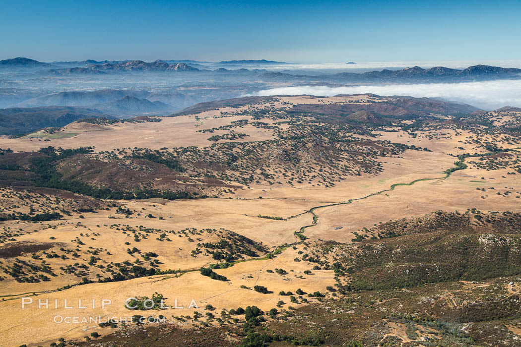 San Diego mountains, looking south towards San Pasqual. California, USA, natural history stock photograph, photo id 27950