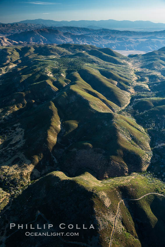 San Diego mountains, with the Sawtooth Mountain Range in the distance, near Mount Laguna. California, USA, natural history stock photograph, photo id 27924