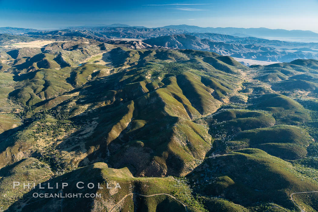 San Diego mountains, with the Sawtooth Mountain Range in the distance, near Mount Laguna. California, USA, natural history stock photograph, photo id 27925