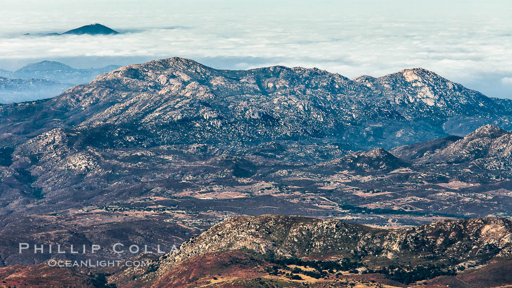 San Diego mountains, aerial photograph. California, USA, natural history stock photograph, photo id 27945