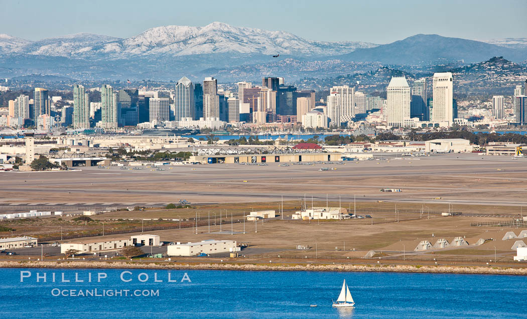 Downtown San Diego with snowcovered Mt, California, 26591
