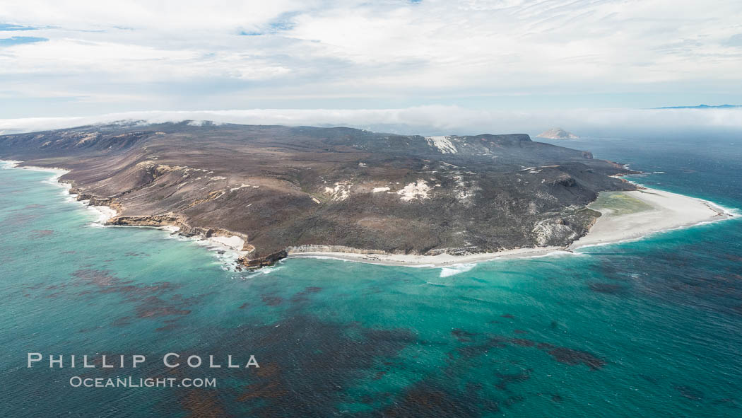San Miguel Island west end, aerial photograph. California, USA, natural history stock photograph, photo id 29388