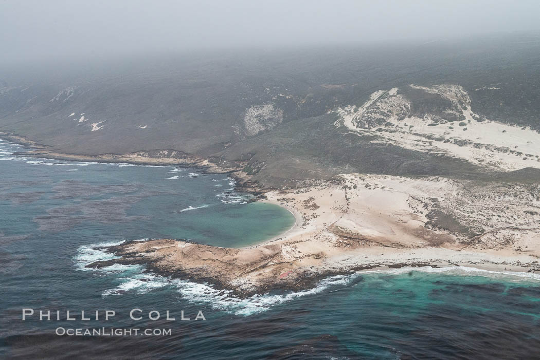 San Miguel Island, aerial photograph. California, USA, natural history stock photograph, photo id 29379