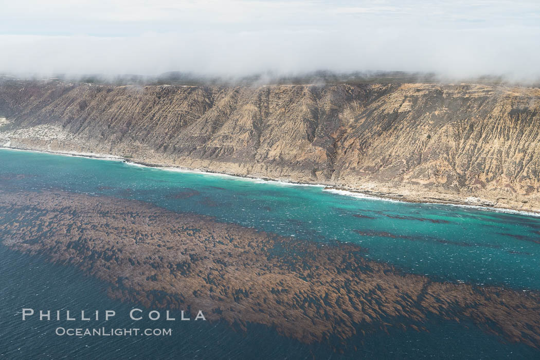 San Miguel Island south side, aerial photograph. California, USA, natural history stock photograph, photo id 29383