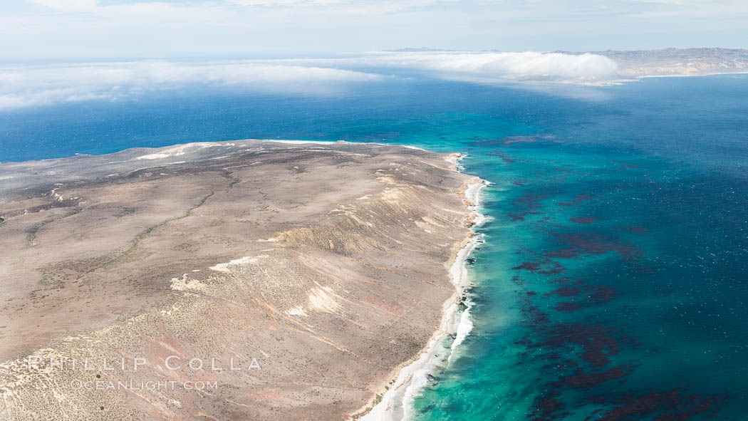 San Miguel Island west end, aerial photograph. California, USA, natural history stock photograph, photo id 29373