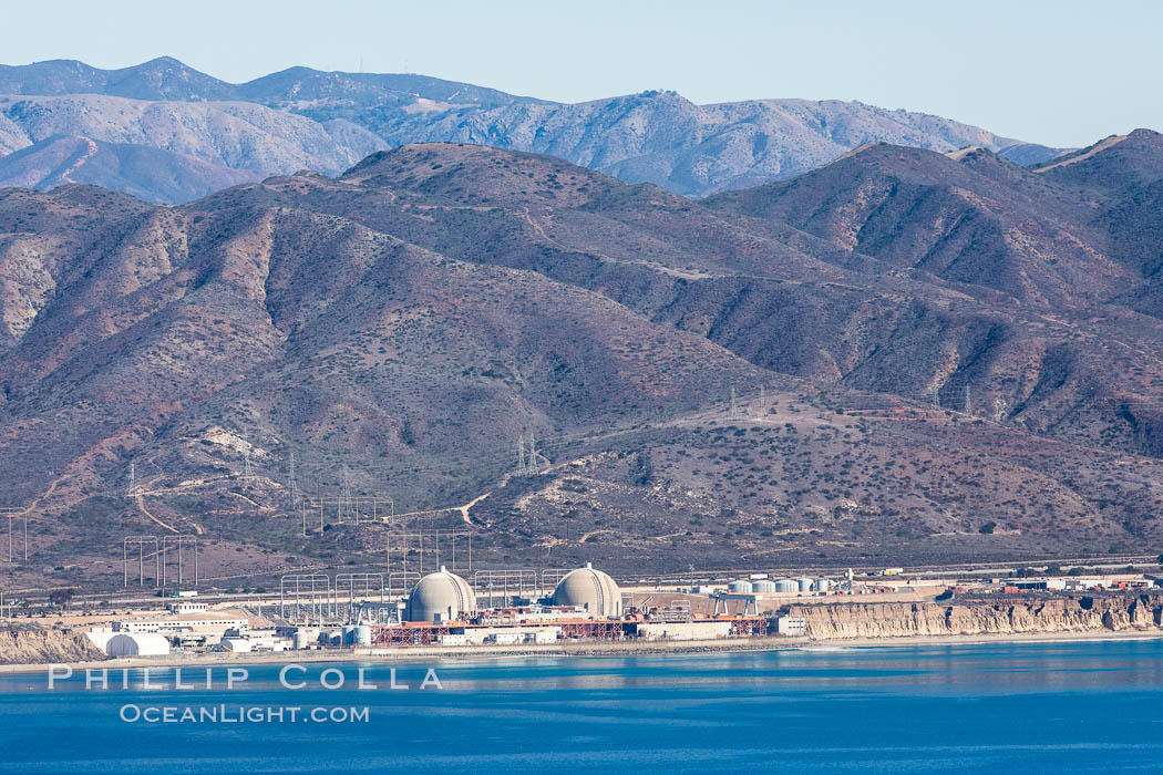 San Onofre Nuclear Power generating station, aerial photo. Dana Point, California, USA, natural history stock photograph, photo id 29077