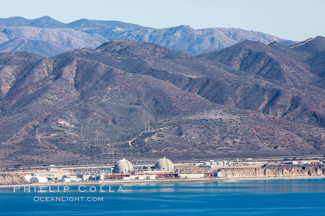 San Onofre Nuclear Power generating station, aerial photo. Dana Point, California, USA, natural history stock photograph, photo id 29077