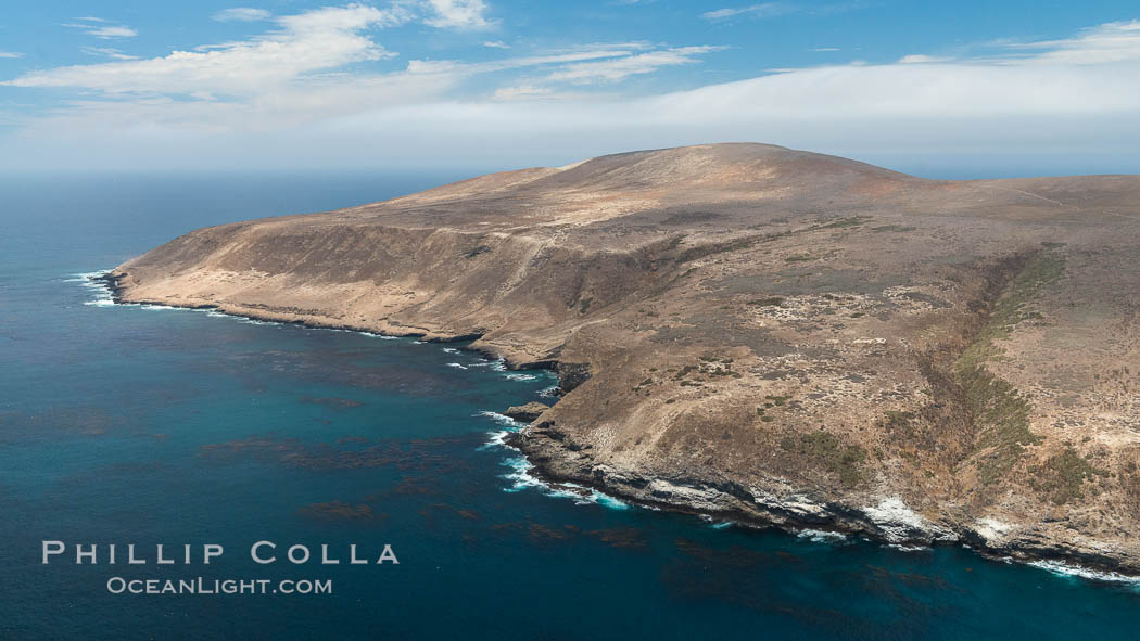 Santa Barbara Island, aerial photograph. California, USA, natural history stock photograph, photo id 29370