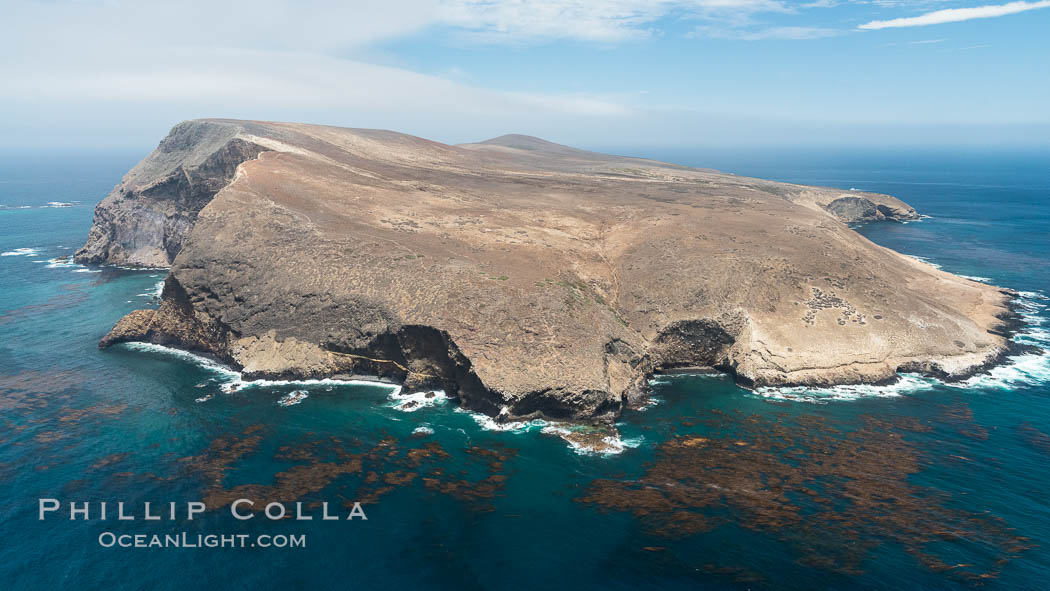 Santa Barbara Island, aerial photograph. California, USA, natural history stock photograph, photo id 29368