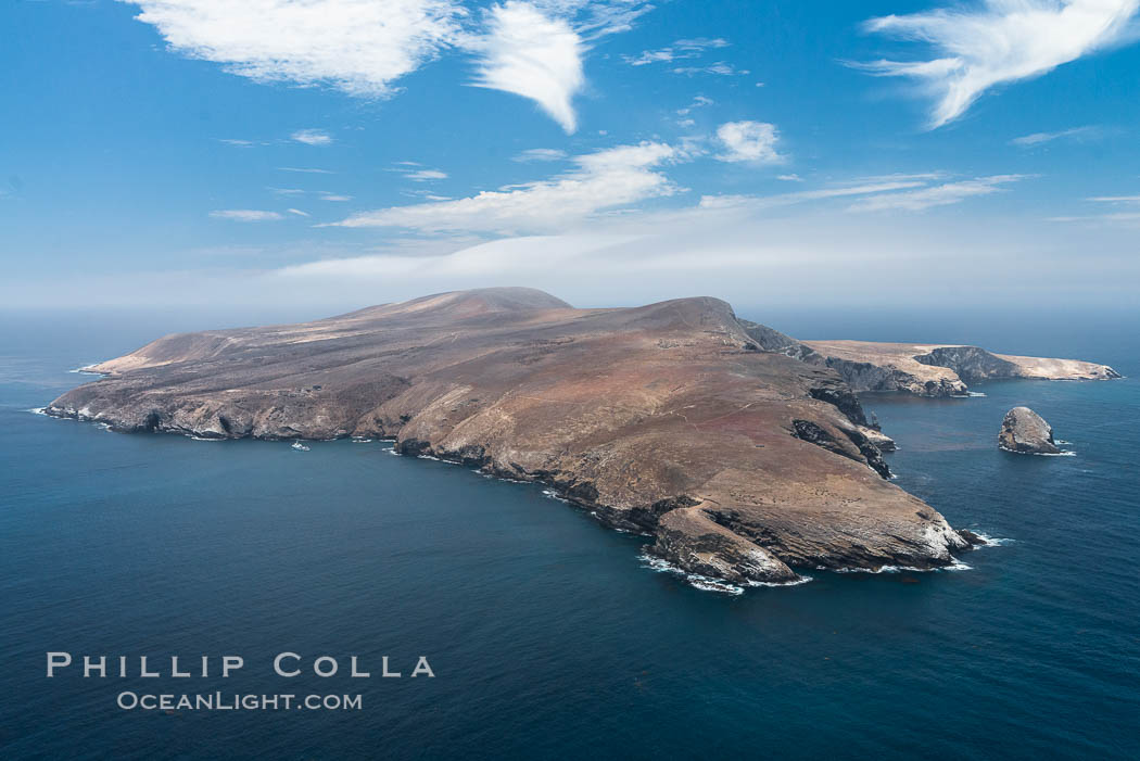 Santa Barbara Island, aerial photograph., natural history stock photograph, photo id 29372