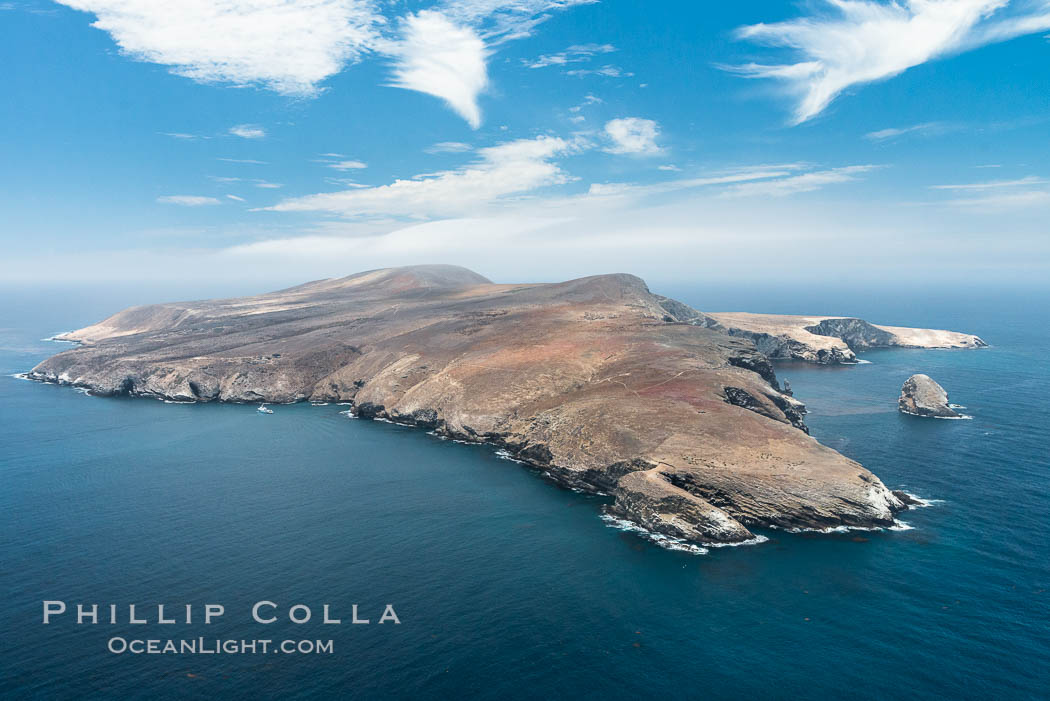 Santa Barbara Island, aerial photograph. California, USA, natural history stock photograph, photo id 29371