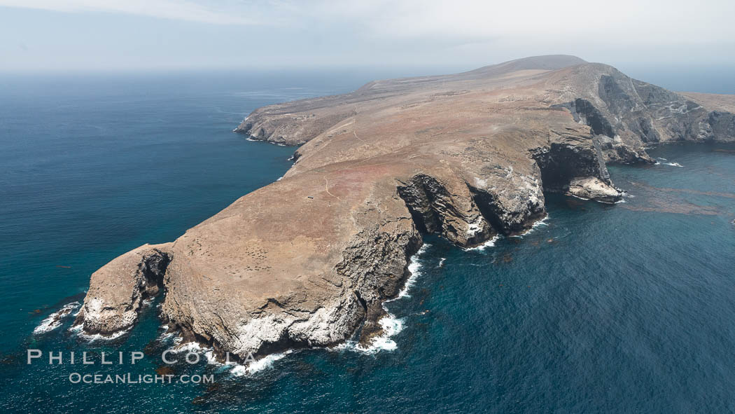 Santa Barbara Island, aerial photograph. California, USA, natural history stock photograph, photo id 29361