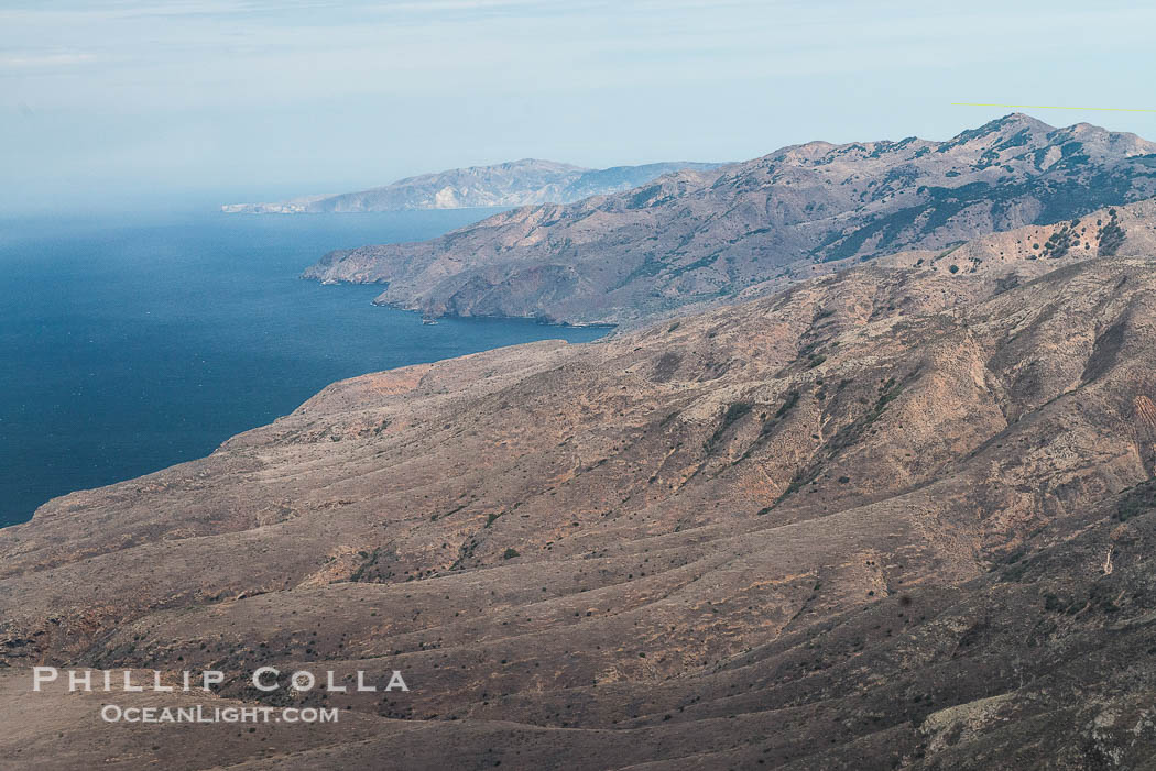 Santa Cruz Island, north side, aerial photo., natural history stock photograph, photo id 29392
