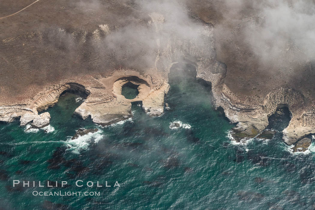 Santa Rosa Island, north side, aerial photo., natural history stock photograph, photo id 29390