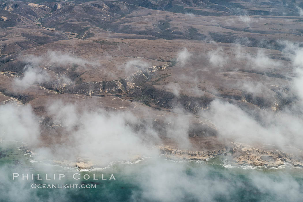 Santa Rosa Island, north side, aerial photo., natural history stock photograph, photo id 29389