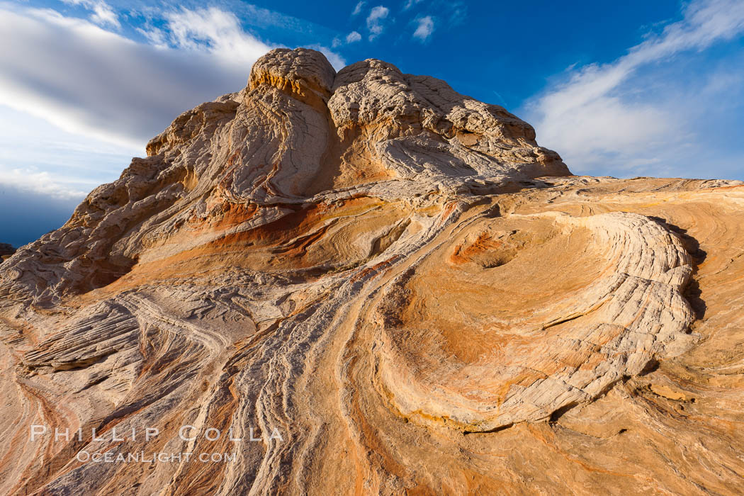 Sarah's Swirl, a particularly beautiful formation at White Pocket in the Vermillion Cliffs National Monument. Arizona, USA, natural history stock photograph, photo id 26656
