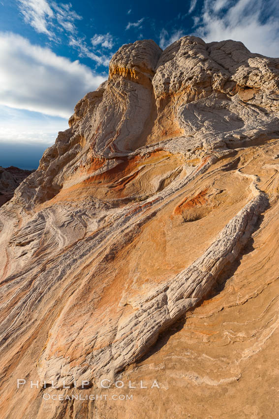 Sarah's Swirl, a particularly beautiful formation at White Pocket in the Vermillion Cliffs National Monument. Arizona, USA, natural history stock photograph, photo id 26621