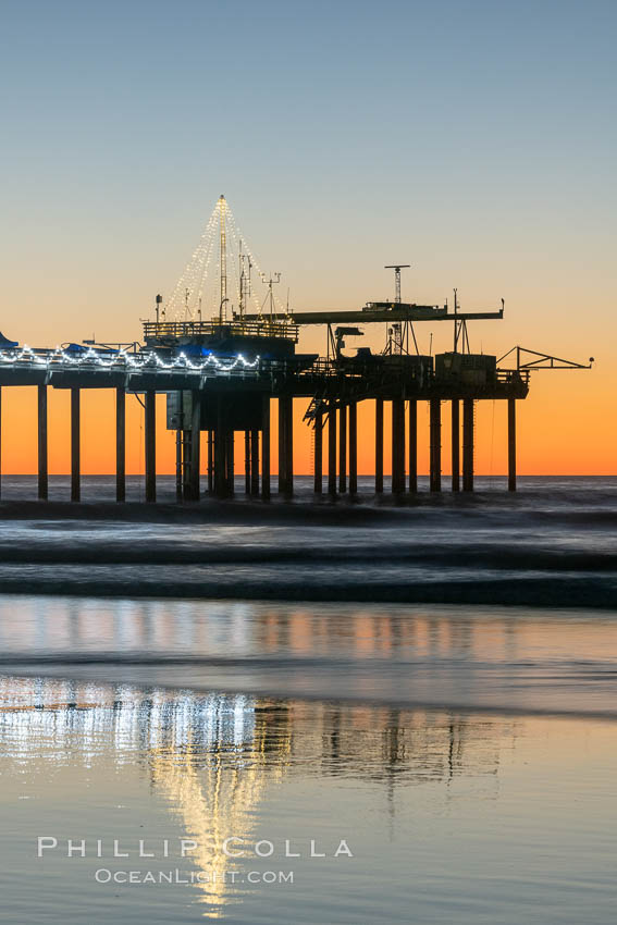 Scripps Pier Christmas Lights and Christmas Tree, Scripps Institution