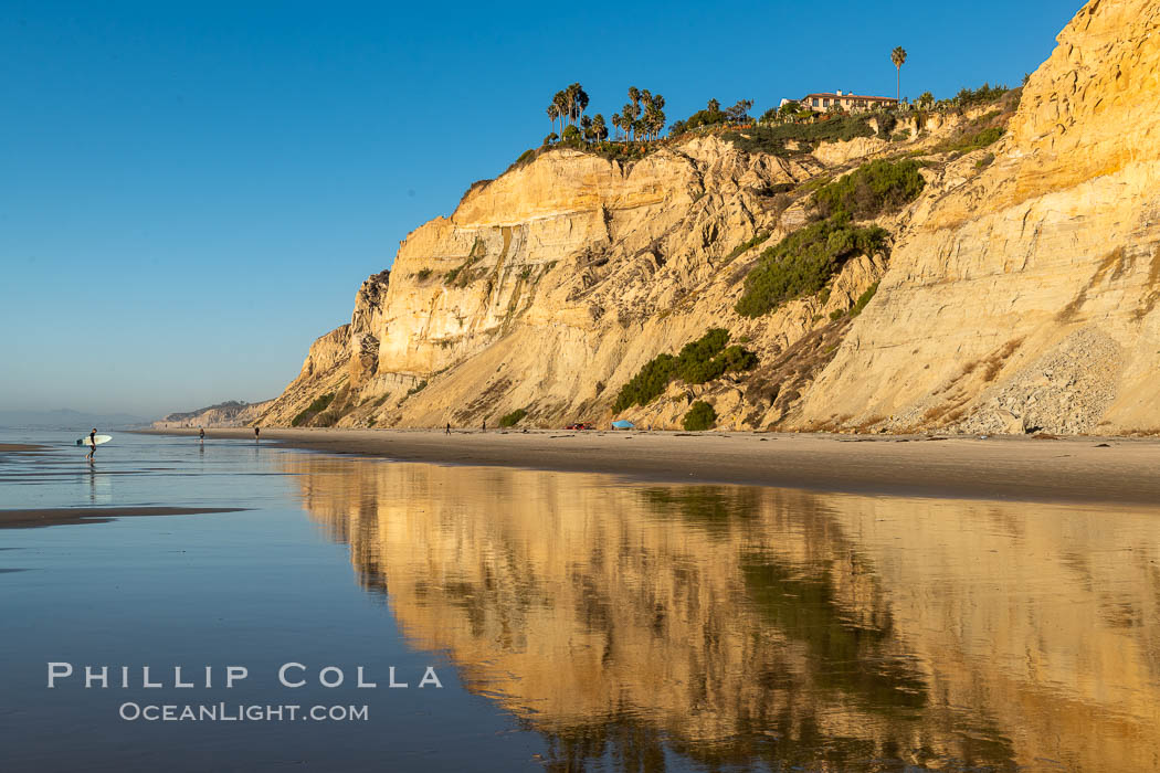 Image 36559, Sea cliffs over Blacks Beach, La Jolla, California. USA, Phillip Colla, all rights reserved worldwide. Keywords: blacks beach, bluff, coast, coastline  beach, la jolla, san diego, seacliffs.