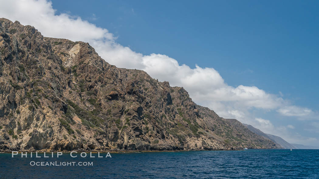 San Clemente Island, sea cliffs on the south east corner of the island. California, USA, natural history stock photograph, photo id 30860