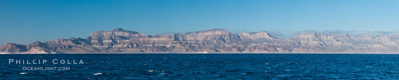 Sea of Cortez coastal scenic panorama, near La Paz, Baja California, Mexico., natural history stock photograph, photo id 27366
