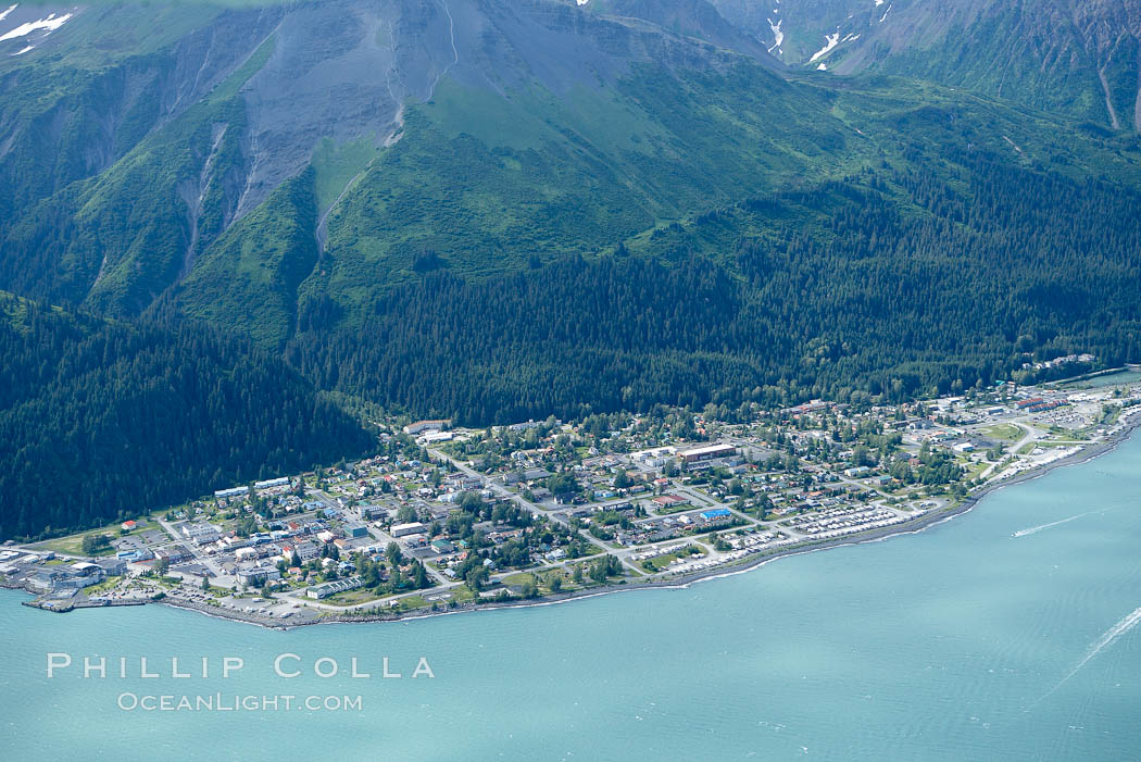 Seward, a port city that lies at the foot of the Kenai Mountains, where the Russian River empties into Resurrection Bay. Alaska, USA, natural history stock photograph, photo id 19014