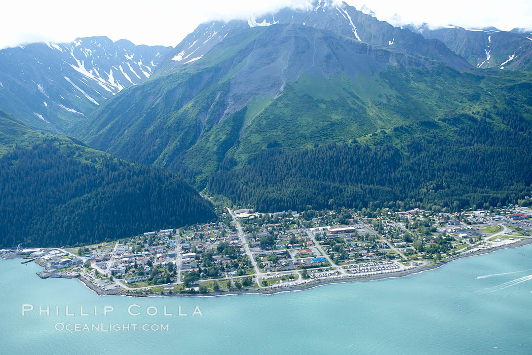 Seward, a port city that lies at the foot of the Kenai Mountains, where the Russian River empties into Resurrection Bay. Alaska, USA, natural history stock photograph, photo id 19013