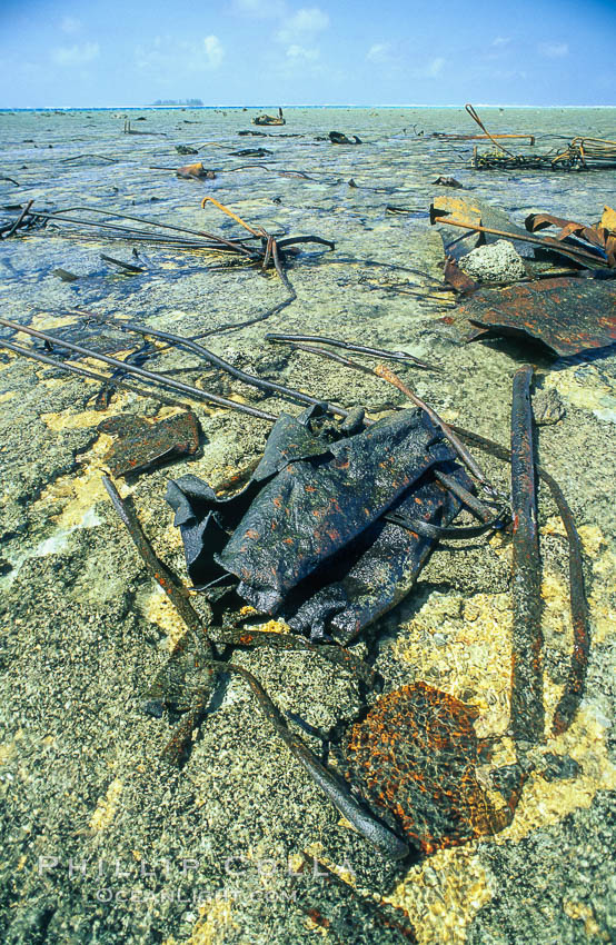Wreck of F/V Jin Shiang Fa. Rose Atoll National Wildlife Sanctuary, American Samoa, USA, natural history stock photograph, photo id 00716