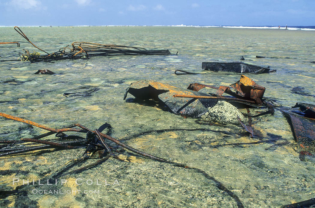 Wreck of F/V Jin Shiang Fa. Rose Atoll National Wildlife Sanctuary, American Samoa, USA, natural history stock photograph, photo id 00711