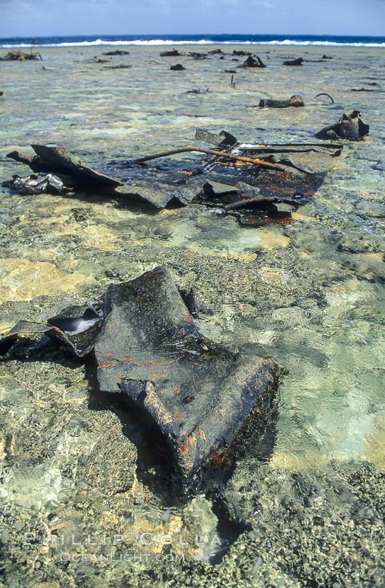 Wreck of F/V Jin Shiang Fa. Rose Atoll National Wildlife Sanctuary, American Samoa, USA, natural history stock photograph, photo id 00719
