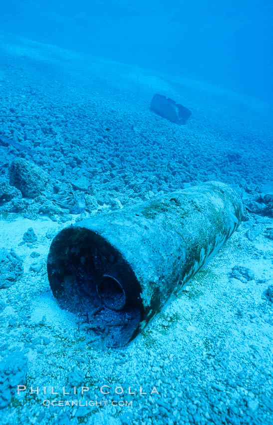 Debris from wreck of F/V Jin Shiang Fa. Rose Atoll National Wildlife Sanctuary, American Samoa, USA, natural history stock photograph, photo id 00790