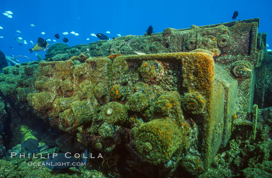 Debris, wreck of F/V Jin Shiang Fa. Rose Atoll National Wildlife Sanctuary, American Samoa, USA, natural history stock photograph, photo id 00815