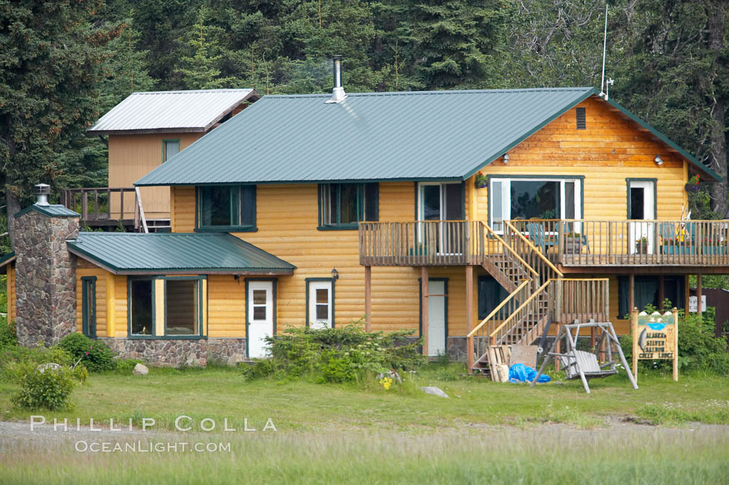 Silver Salmon Creek Lodge. Lake Clark National Park, Alaska, USA, natural history stock photograph, photo id 19071