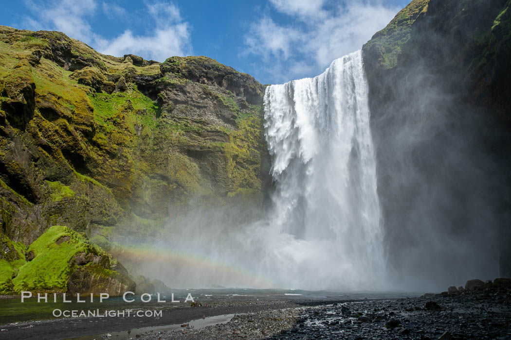 Skogafoss waterfall in Iceland., natural history stock photograph, photo id 35801
