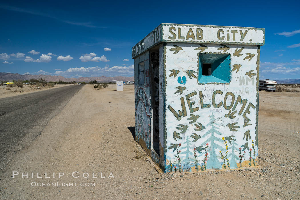 Slab City. Salvation Mountain, Niland, California, USA, natural history stock photograph, photo id 29228