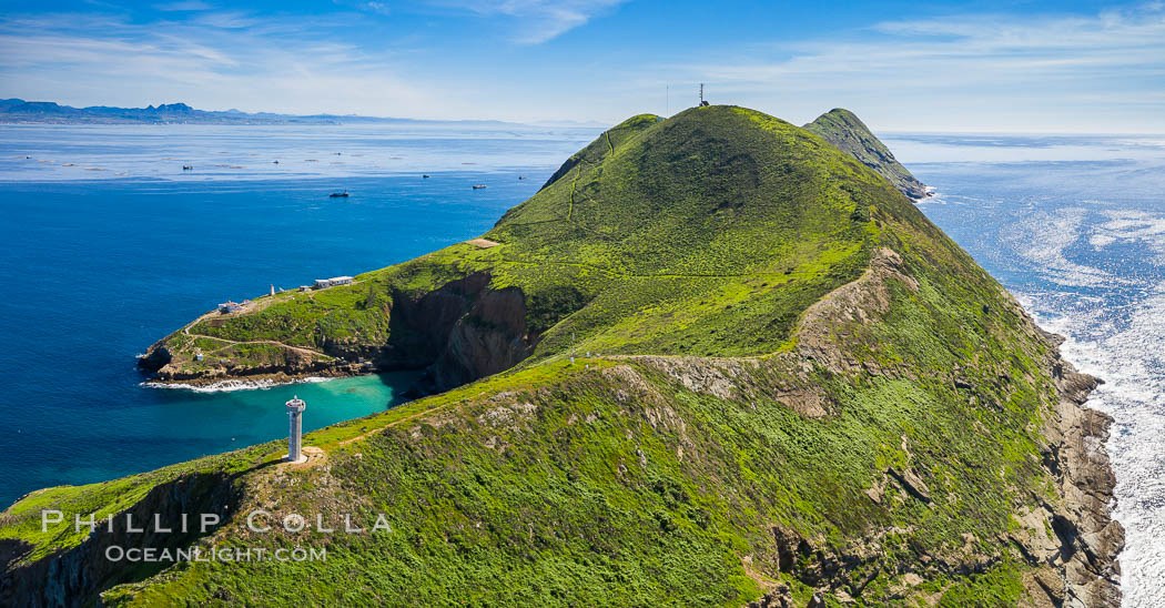 South Coronado Island, aerial photo. Coronado Islands (Islas Coronado), Baja California, Mexico, natural history stock photograph, photo id 35091