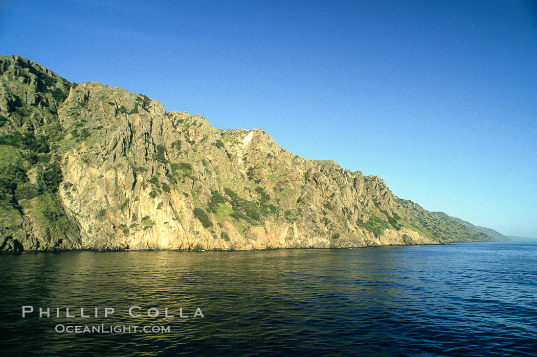 Southeast exposure, lee side of San Clemente Island, sunrise., natural history stock photograph, photo id 05516