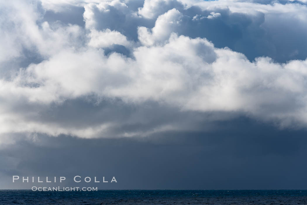 Clouds, weather and light mix in neverending forms over the open ocean of Scotia Sea, in the Southern Ocean., natural history stock photograph, photo id 24774