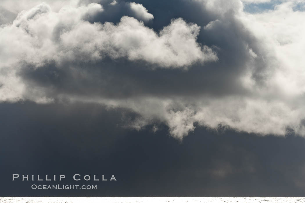 Clouds, weather and light mix in neverending forms over the open ocean of Scotia Sea, in the Southern Ocean., natural history stock photograph, photo id 24772