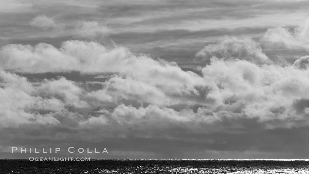 Clouds, weather and light mix in neverending forms over the open ocean of Scotia Sea, in the Southern Ocean., natural history stock photograph, photo id 24775
