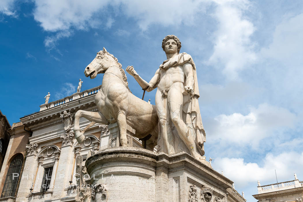Statue on the Capitoline Hill, Campidoglio, Rome. Italy, natural history stock photograph, photo id 35599