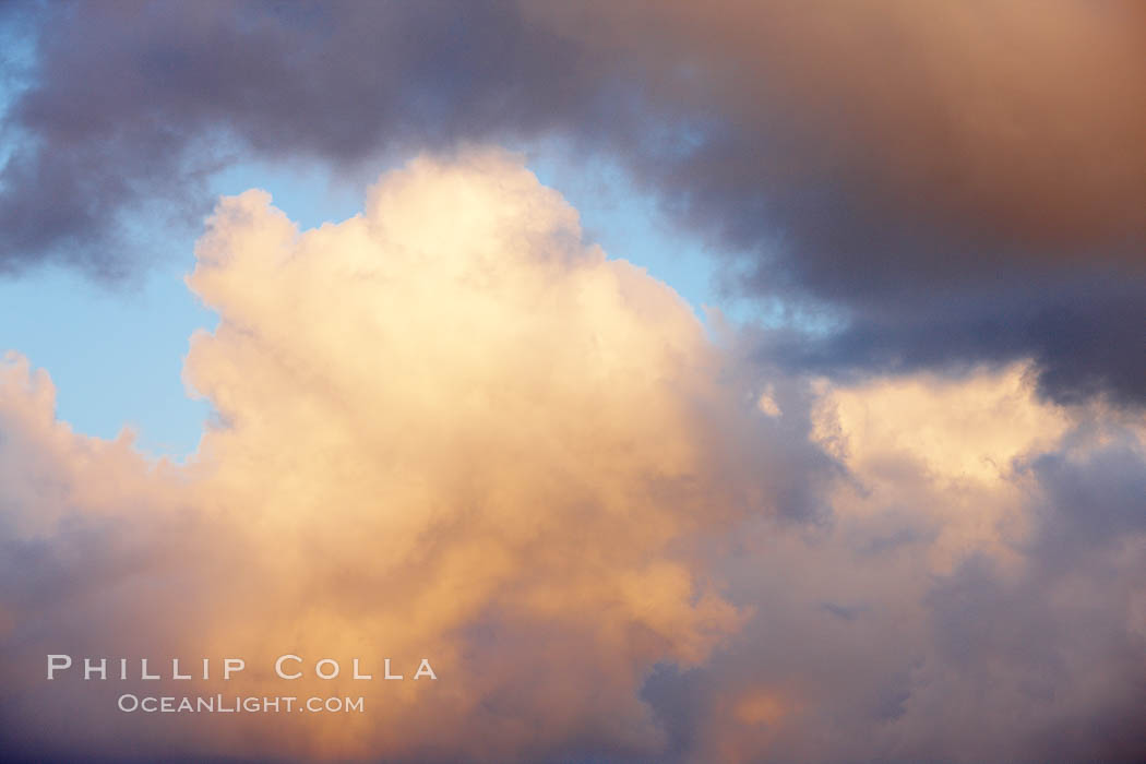 Clouds form at dawn before a storm rolls in. Carlsbad, California, USA, natural history stock photograph, photo id 22476