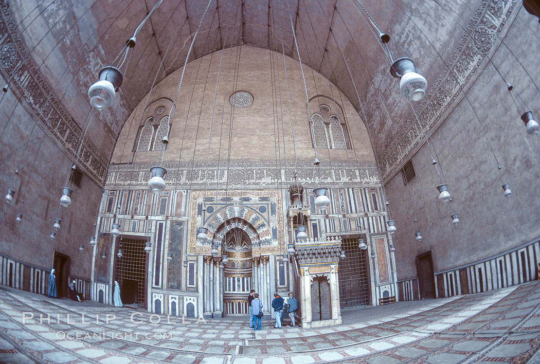 Sultan Hassan Mosque, interior. Cairo, Egypt, natural history stock photograph, photo id 18492