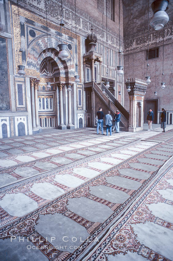 Sultan Hassan Mosque, interior. Cairo, Egypt, natural history stock photograph, photo id 18493